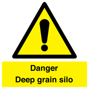 Danger Deep grain silo